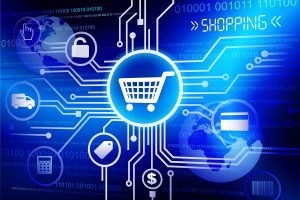 Dijital e-ticaret sistemlerinde ödeme,veri güvenliği ve alışveriş süreçlerini simgeleyen teknoloji temelı görsel-GTA Hukuk Bürosu KVKK blogu